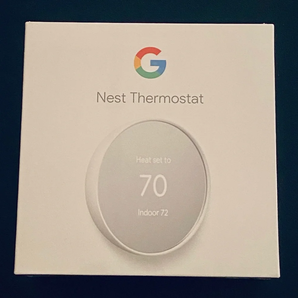 Google Nest Smart Thermostat in Snow NIB - Easy Install - Google Home - New